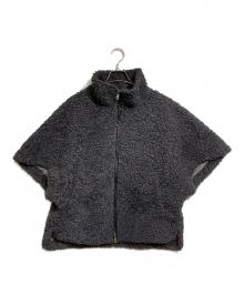 THREE DOTS（スリードッツ）の古着「プードルボア ポンチョベスト/ Poodle boa　Poncho vest」｜グレー