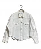 UNUSEDアンユーズド）の古着「Denim western jacket/デニム ウエスタン ジャケット」｜ホワイト