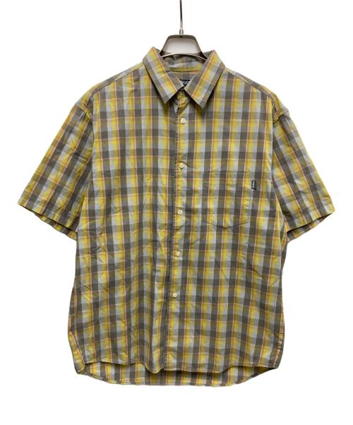 stussy（ステューシー）stussy (ステューシー) 00sチェックシャツ グレー×イエロー サイズ:Mの古着・服飾アイテム