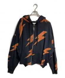 TENDER PERSON（テンダ―パーソン）の古着「BOLT ZIP HOODIE」｜ブラック