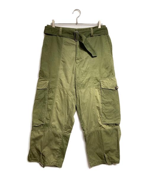 J.W.ANDERSON（ジェイダブリューアンダーソン）J.W.ANDERSON (ジェイダブリューアンダーソン) Wide leg trousers/ワイドレッグトラウザーズ グリーン サイズ:46の古着・服飾アイテム