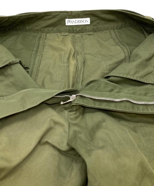J.W.ANDERSON（ジェイダブリューアンダーソン）J.W.ANDERSON (ジェイダブリューアンダーソン) Wide leg trousers/ワイドレッグトラウザーズ グリーン サイズ:46の古着・服飾アイテム