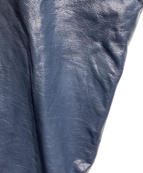 EMPORIO ARMANI（エンポリオ アルマーニ）EMPORIO ARMANI (エンポリオ アルマーニ) 切替レザーパンツ/Leather Pants ネイビー サイズ:46の古着・服飾アイテム