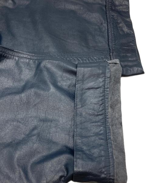 EMPORIO ARMANI（エンポリオ アルマーニ）EMPORIO ARMANI (エンポリオ アルマーニ) 切替レザーパンツ/Leather Pants ネイビー サイズ:46の古着・服飾アイテム