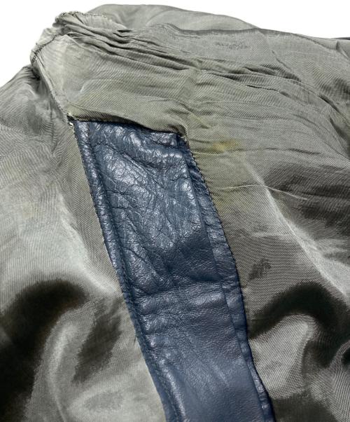 EMPORIO ARMANI（エンポリオ アルマーニ）EMPORIO ARMANI (エンポリオ アルマーニ) 切替レザーパンツ/Leather Pants ネイビー サイズ:46の古着・服飾アイテム