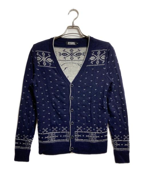 Hysteric Glamour（ヒステリックグラマー）Hysteric Glamour (ヒステリックグラマー) ヒスガールカーディガン/Hysteric Girl Cardigan ネイビー サイズ:Sの古着・服飾アイテム