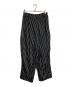 NAMESAKE（ネイムセイク）の古着「Mesh Striped Wide Track Pants/メッシュストライプワイドトラックパンツ」｜ブラック