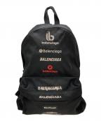 BALENCIAGAバレンシアガ）の古着「Explorerマルチロゴバックパック/Backpack」｜ブラック