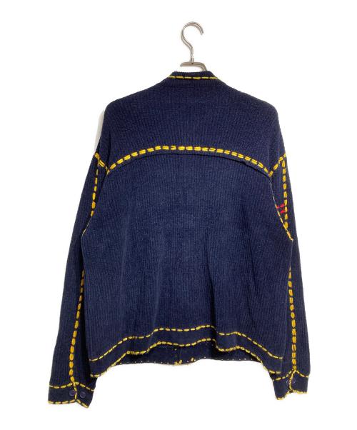 PHINGERIN（フィンガリン）PHINGERIN (フィンガリン) ステッチカーディガン/stitch cardigan ネイビー サイズ:Lの古着・服飾アイテム