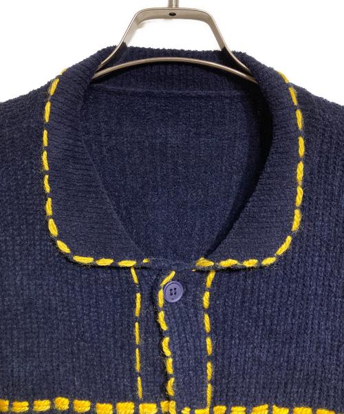 PHINGERIN（フィンガリン）PHINGERIN (フィンガリン) ステッチカーディガン/stitch cardigan ネイビー サイズ:Lの古着・服飾アイテム