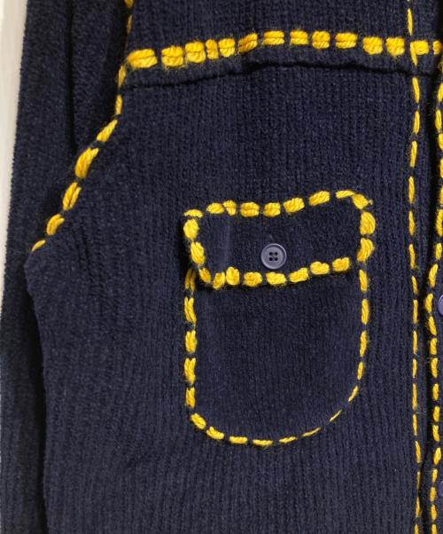 PHINGERIN（フィンガリン）PHINGERIN (フィンガリン) ステッチカーディガン/stitch cardigan ネイビー サイズ:Lの古着・服飾アイテム