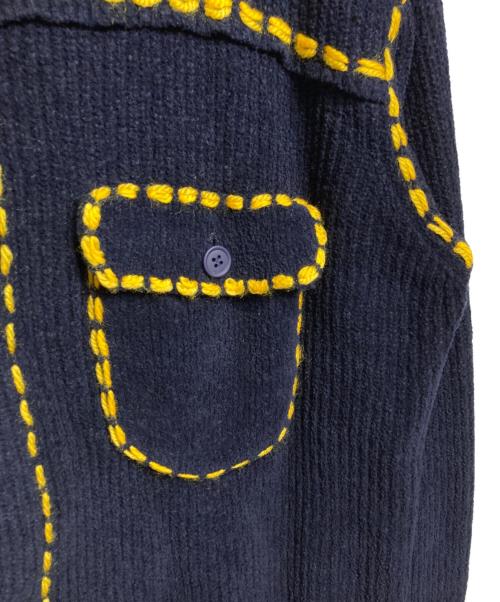 PHINGERIN（フィンガリン）PHINGERIN (フィンガリン) ステッチカーディガン/stitch cardigan ネイビー サイズ:Lの古着・服飾アイテム