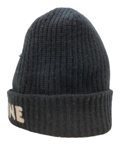 CELINE（セリーヌ）CELINE (セリーヌ) エンブロイダリーニット帽/Embroidery Knit Cap ブラック サイズ:TUの古着・服飾アイテム