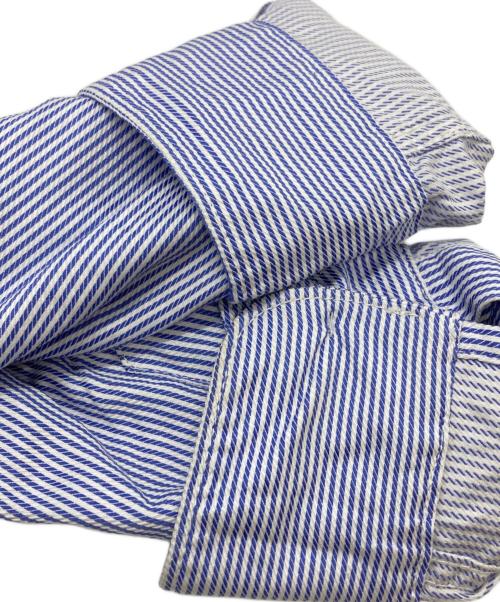 COMME des GARCONS HOMME（コムデギャルソン オム）COMME des GARCONS HOMME (コムデギャルソン オム) ドローコード切替ストライプシャツ/Stripe Shirt ブルー サイズ:XSの古着・服飾アイテム