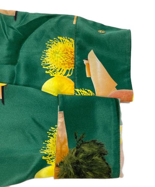 Acne studios（アクネ ストゥディオズ）ACNE STUDIOS (アクネ ストゥディオズ) BLEY PRINTED SATIN DRESS/ブレイ プリンテッド サテン ドレス グリーン×ベージュ サイズ:34の古着・服飾アイテム
