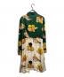 ACNE STUDIOS (アクネ ストゥディオズ) BLEY PRINTED SATIN DRESS/ブレイ プリンテッド サテン ドレス グリーン×ベージュ サイズ:34：10000円