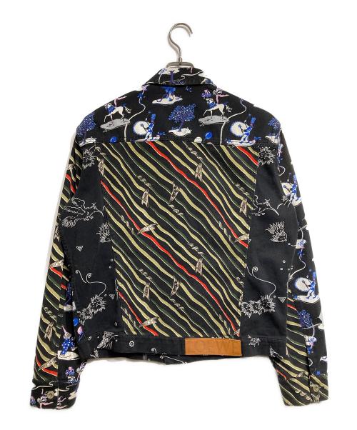 LOEWE（ロエベ）LOEWE (ロエベ) Paula's Ibiza/ポーラズイビザ プリントデニムトラッカージャケット ブラック サイズ:50の古着・服飾アイテム