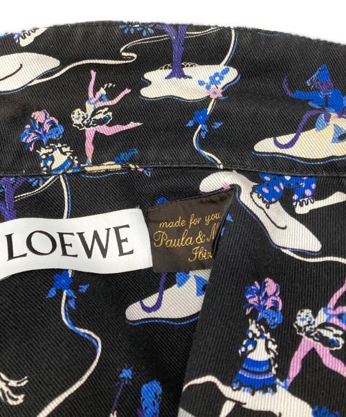 LOEWE（ロエベ）LOEWE (ロエベ) Paula's Ibiza/ポーラズイビザ プリントデニムトラッカージャケット ブラック サイズ:50の古着・服飾アイテム
