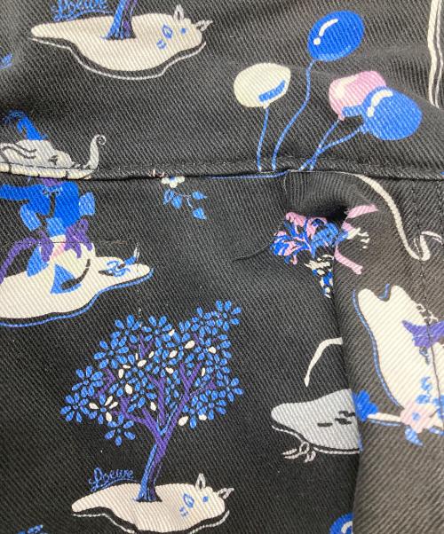 LOEWE（ロエベ）LOEWE (ロエベ) Paula's Ibiza/ポーラズイビザ プリントデニムトラッカージャケット ブラック サイズ:50の古着・服飾アイテム