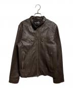 JACKROSEジャックローズ）の古着「レザージャケット/Leather Jacket」｜ブラウン