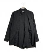 BLACK COMME des GARCONSブラックコムデギャルソン）の古着「捻じれアシンメトリーシャツ/Asymmetrical shirt」｜ブラック