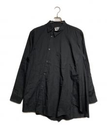 BLACK COMME des GARCONS（ブラックコムデギャルソン）の古着「捻じれアシンメトリーシャツ/Asymmetrical shirt」｜ブラック