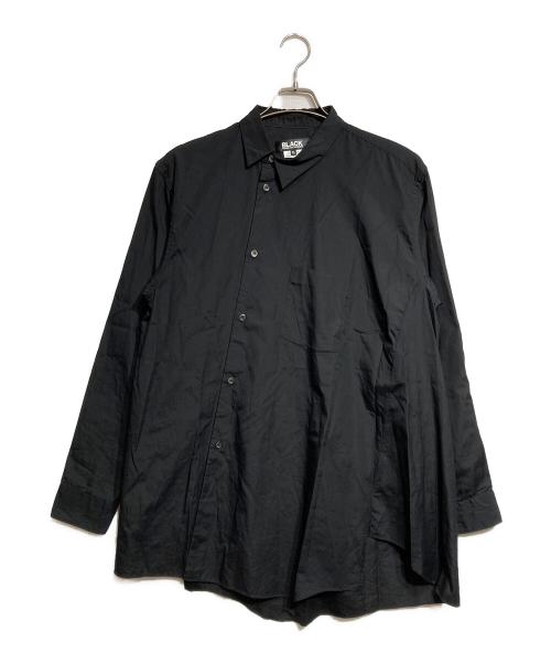 BLACK COMME des GARCONS（ブラックコムデギャルソン）BLACK COMME des GARCONS (ブラックコムデギャルソン) 捻じれアシンメトリーシャツ/Asymmetrical shirt ブラック サイズ:XLの古着・服飾アイテム