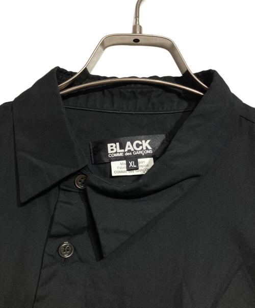 BLACK COMME des GARCONS（ブラックコムデギャルソン）BLACK COMME des GARCONS (ブラックコムデギャルソン) 捻じれアシンメトリーシャツ/Asymmetrical shirt ブラック サイズ:XLの古着・服飾アイテム