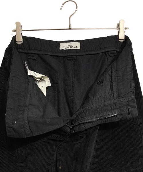 STONE ISLAND（ストーンアイランド）STONE ISLAND (ストーンアイランド) コーデュロイカーゴパンツ/Corduroy cargo pants ブラック サイズ:W30の古着・服飾アイテム