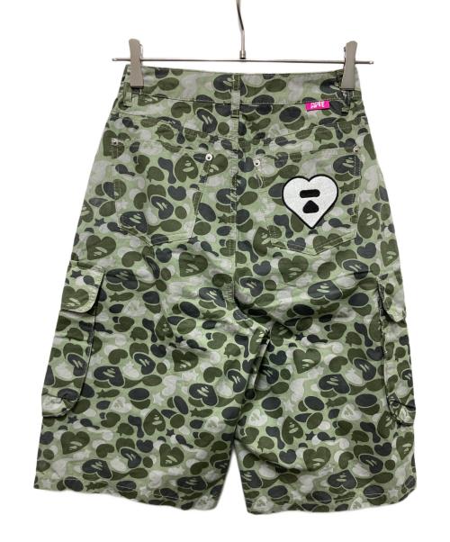 A BATHING APE（アベイシングエイプ）A BATHING APE (アベイシングエイプ) カモ柄ハーフパンツ グリーン サイズ:XSの古着・服飾アイテム