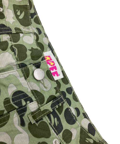 A BATHING APE（アベイシングエイプ）A BATHING APE (アベイシングエイプ) カモ柄ハーフパンツ グリーン サイズ:XSの古着・服飾アイテム