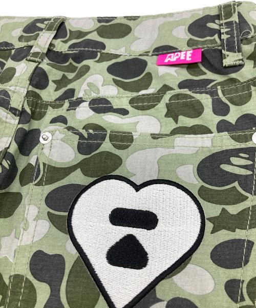 A BATHING APE（アベイシングエイプ）A BATHING APE (アベイシングエイプ) カモ柄ハーフパンツ グリーン サイズ:XSの古着・服飾アイテム