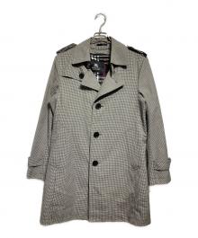BURBERRY BLACK LABEL（バーバリーブラックレーベル）の古着「千鳥格子トレンチコート/Houndstooth trench coat」｜グレー