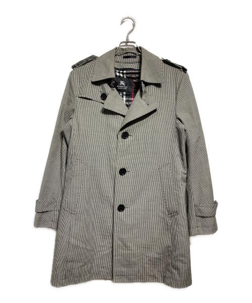BURBERRY BLACK LABEL（バーバリーブラックレーベル）BURBERRY BLACK LABEL (バーバリーブラックレーベル) 千鳥格子トレンチコート/Houndstooth trench coat グレー サイズ:Mの古着・服飾アイテム