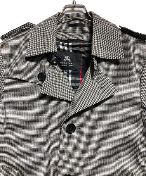 BURBERRY BLACK LABEL（バーバリーブラックレーベル）BURBERRY BLACK LABEL (バーバリーブラックレーベル) 千鳥格子トレンチコート/Houndstooth trench coat グレー サイズ:Mの古着・服飾アイテム