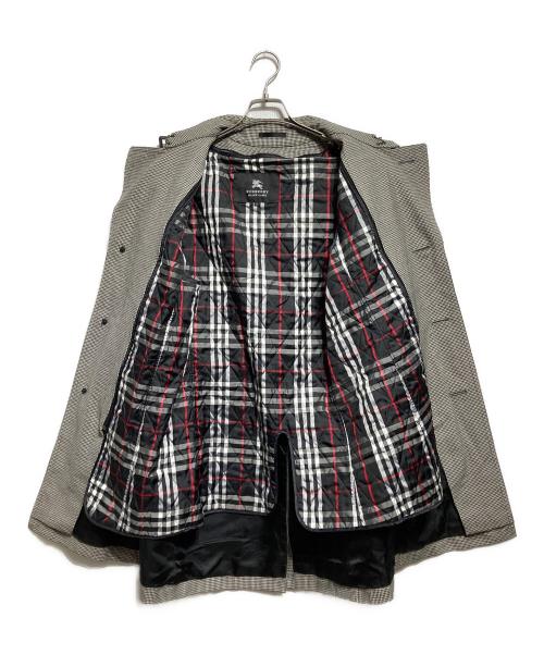 BURBERRY BLACK LABEL（バーバリーブラックレーベル）BURBERRY BLACK LABEL (バーバリーブラックレーベル) 千鳥格子トレンチコート/Houndstooth trench coat グレー サイズ:Mの古着・服飾アイテム