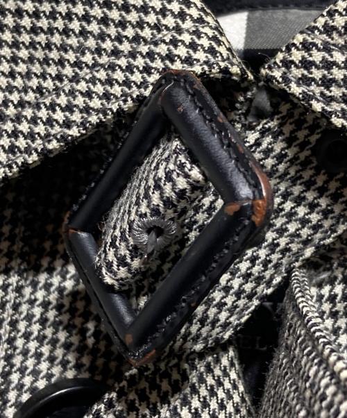 BURBERRY BLACK LABEL（バーバリーブラックレーベル）BURBERRY BLACK LABEL (バーバリーブラックレーベル) 千鳥格子トレンチコート/Houndstooth trench coat グレー サイズ:Mの古着・服飾アイテム