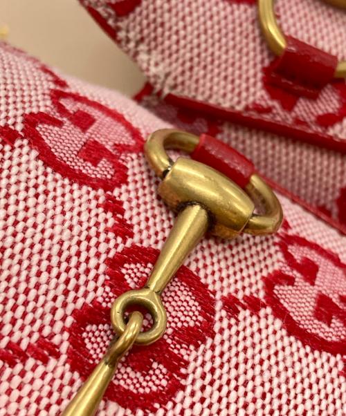 GUCCI（グッチ）GUCCI (グッチ) GGキャンバスホースビットプリンスタウンミュール/Gucci Princetown GG canvas horsebit mule ピンク サイズ:39の古着・服飾アイテム