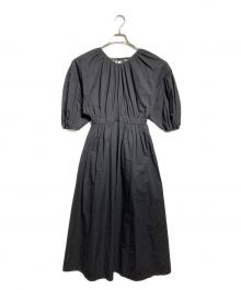 CLANE（クラネ）の古着「BACK SCHOEN GATHER ONEPIECE」｜ブラック