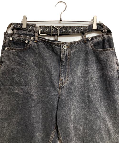 Y. PROJECT（ワイプロジェクト）Y. PROJECT (ワイプロジェクト) Y-Belt Jeans/Yベルトジーンズ ブラック サイズ:33の古着・服飾アイテム