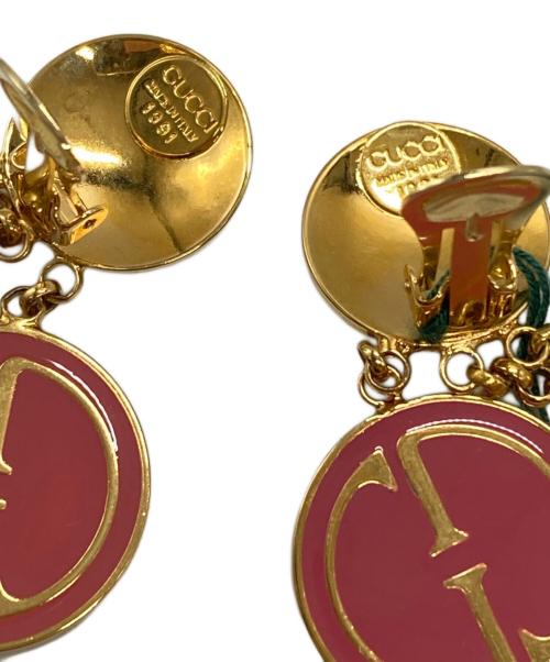 GUCCI（グッチ）GUCCI (グッチ) インターロッキングGイヤリング/Interlocking G Earrings グリーン×ピンク×ゴールドの古着・服飾アイテム