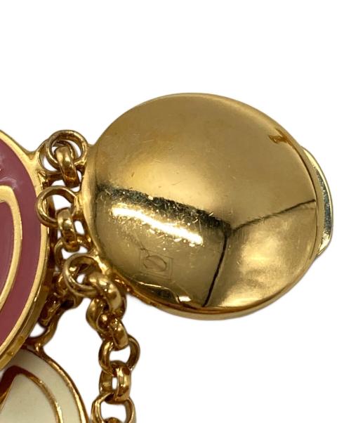 GUCCI（グッチ）GUCCI (グッチ) インターロッキングGイヤリング/Interlocking G Earrings グリーン×ピンク×ゴールドの古着・服飾アイテム