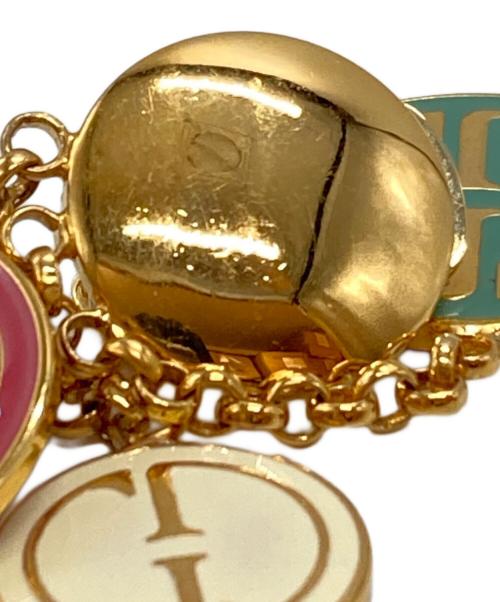 GUCCI（グッチ）GUCCI (グッチ) インターロッキングGイヤリング/Interlocking G Earrings グリーン×ピンク×ゴールドの古着・服飾アイテム