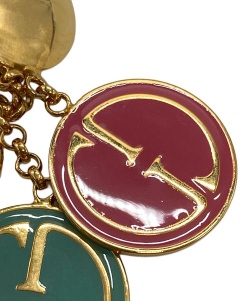 GUCCI（グッチ）GUCCI (グッチ) インターロッキングGイヤリング/Interlocking G Earrings グリーン×ピンク×ゴールドの古着・服飾アイテム