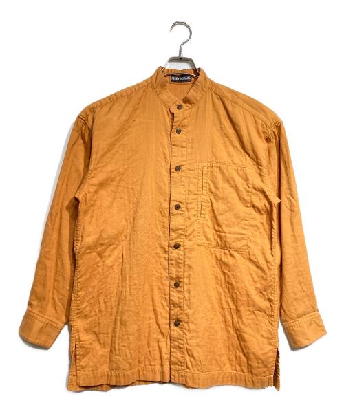 ISSEY MIYAKE（イッセイミヤケ）ISSEY MIYAKE (イッセイミヤケ) コットンガーゼバンドカラーシャツ/Cotton Band Collar Shirt オレンジ サイズ:Mの古着・服飾アイテム