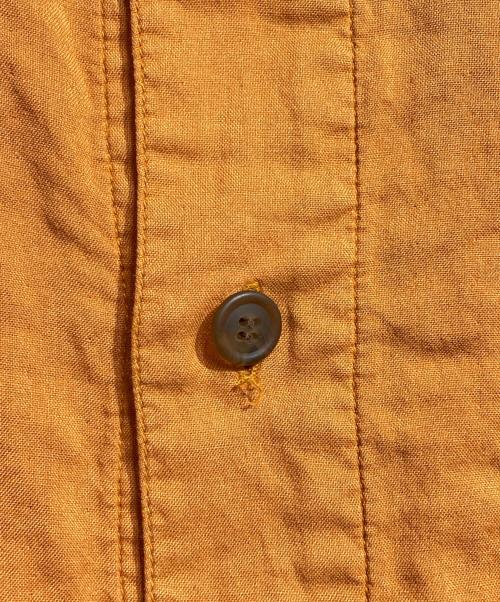 ISSEY MIYAKE（イッセイミヤケ）ISSEY MIYAKE (イッセイミヤケ) コットンガーゼバンドカラーシャツ/Cotton Band Collar Shirt オレンジ サイズ:Mの古着・服飾アイテム
