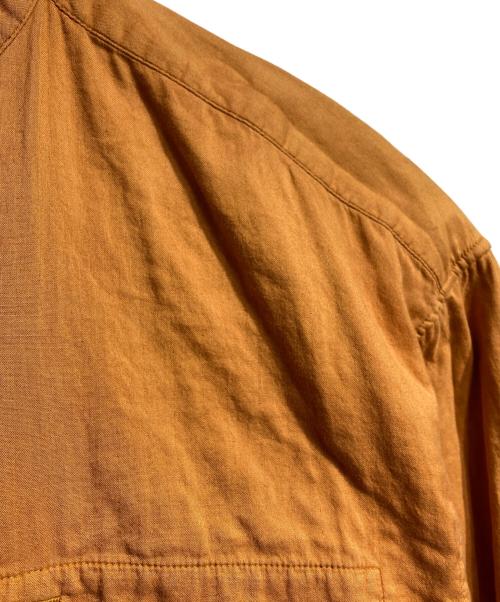 ISSEY MIYAKE（イッセイミヤケ）ISSEY MIYAKE (イッセイミヤケ) コットンガーゼバンドカラーシャツ/Cotton Band Collar Shirt オレンジ サイズ:Mの古着・服飾アイテム