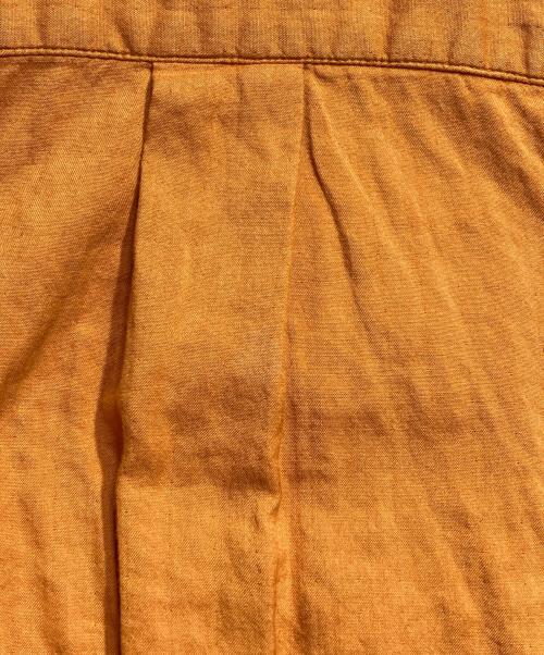 ISSEY MIYAKE（イッセイミヤケ）ISSEY MIYAKE (イッセイミヤケ) コットンガーゼバンドカラーシャツ/Cotton Band Collar Shirt オレンジ サイズ:Mの古着・服飾アイテム