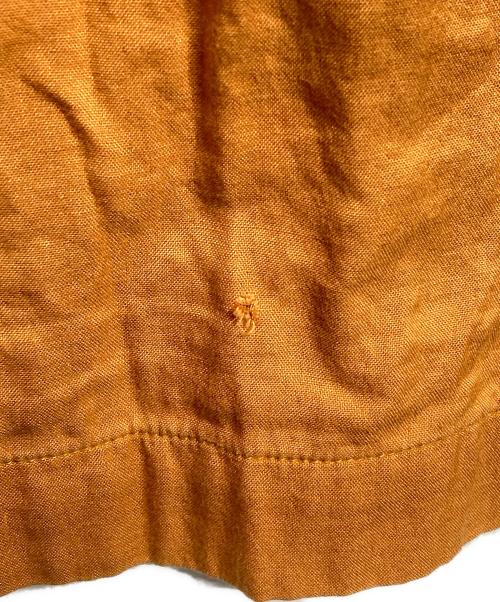 ISSEY MIYAKE（イッセイミヤケ）ISSEY MIYAKE (イッセイミヤケ) コットンガーゼバンドカラーシャツ/Cotton Band Collar Shirt オレンジ サイズ:Mの古着・服飾アイテム