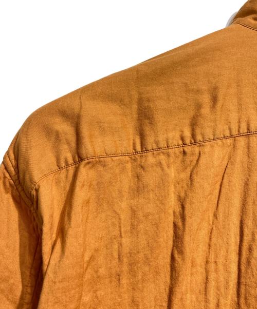 ISSEY MIYAKE（イッセイミヤケ）ISSEY MIYAKE (イッセイミヤケ) コットンガーゼバンドカラーシャツ/Cotton Band Collar Shirt オレンジ サイズ:Mの古着・服飾アイテム